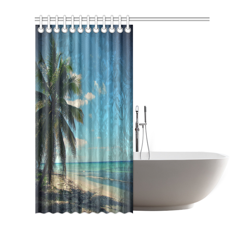 Caribbean Blue Shower Curtain 72"x72"