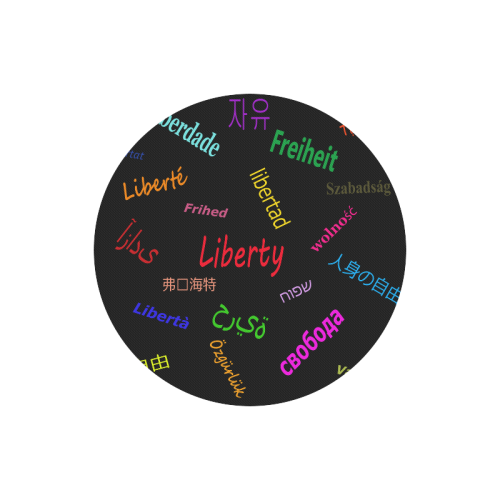 Freedom in several languages Round Mousepad
