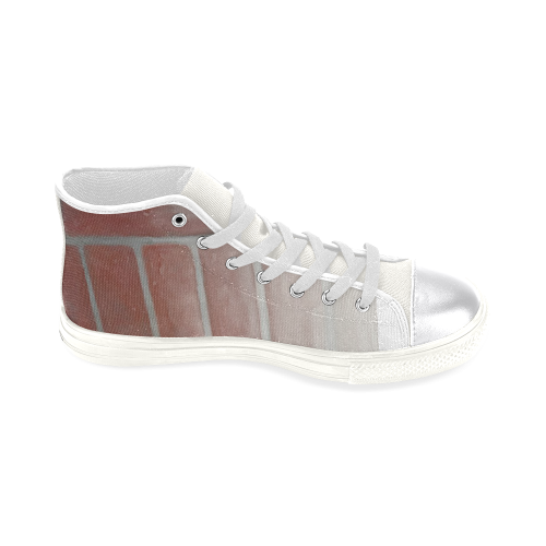 Red Brick Women's Classic High Top Canvas Shoes (Model 017)