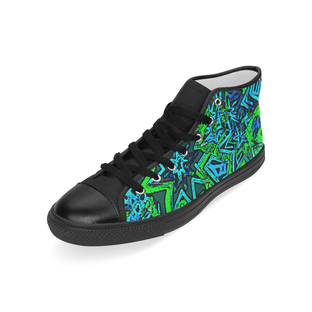 art grunge Men’s Classic High Top Canvas Shoes (Model 017)