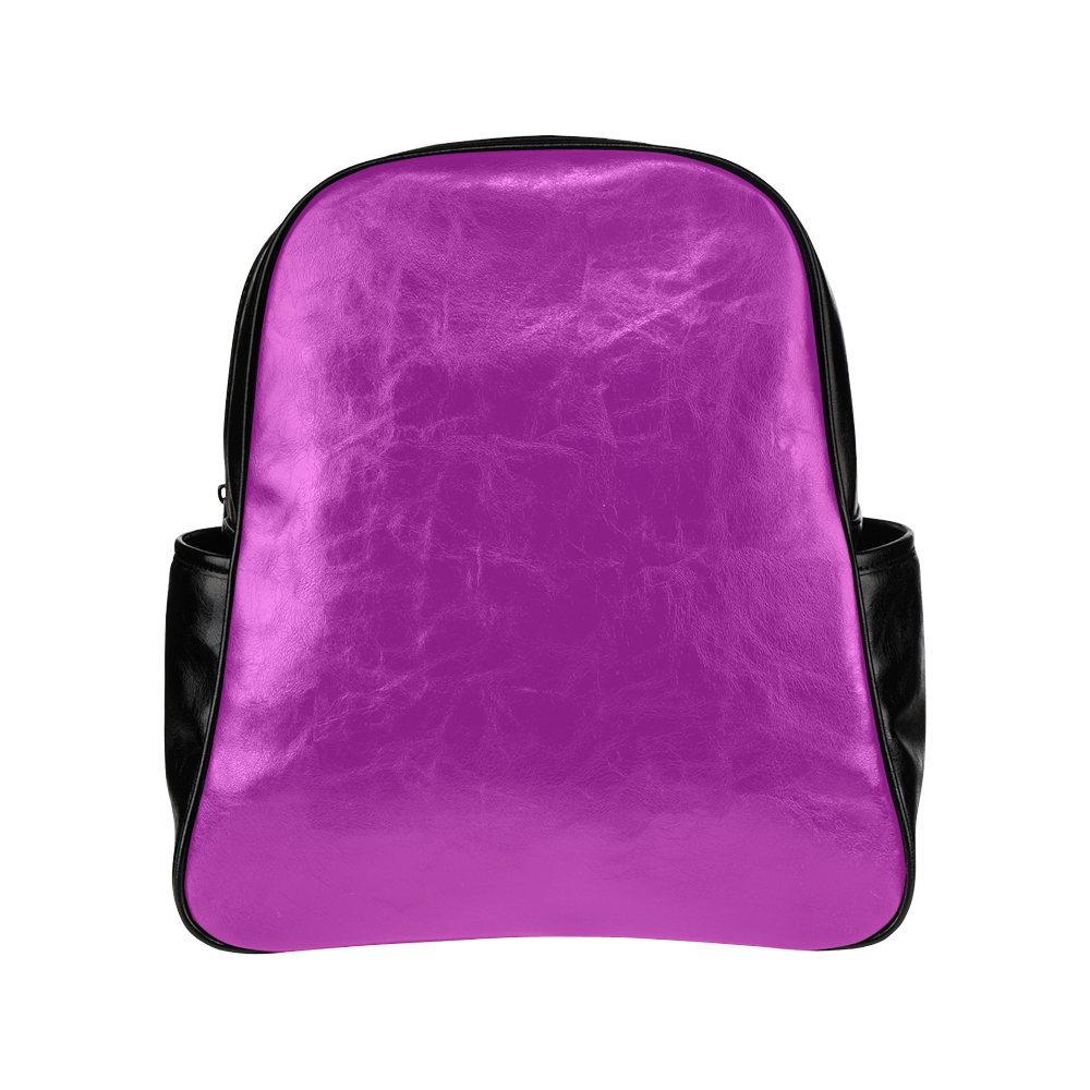 black and purple Multi-Pockets Backpack (Model 1636)