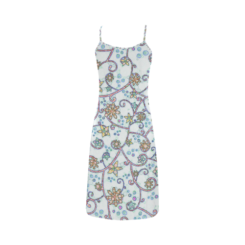 Floral Swirls Alcestis Slip Dress (Model D05)