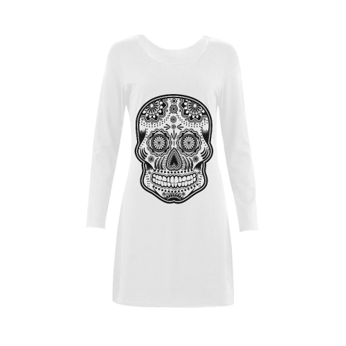 sugar skull Demeter Long Sleeve Nightdress (Model D03)