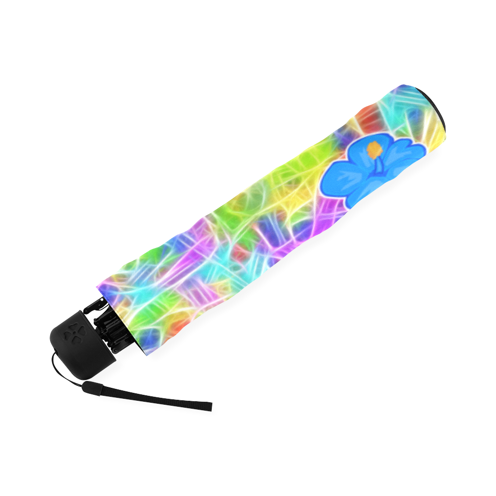 Hawaiian Tropical Flamingo Floral Pattern Print Foldable Umbrella