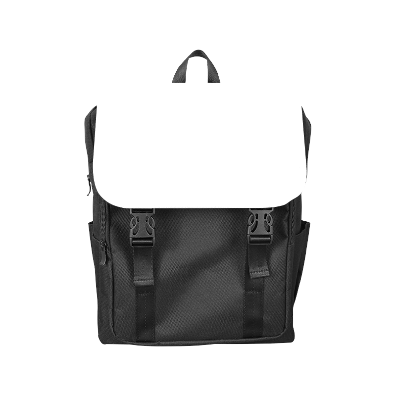 black and white 2 Casual Shoulders Backpack (Model 1623)