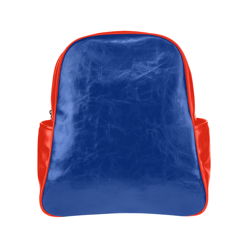 blue and red Multi-Pockets Backpack (Model 1636)