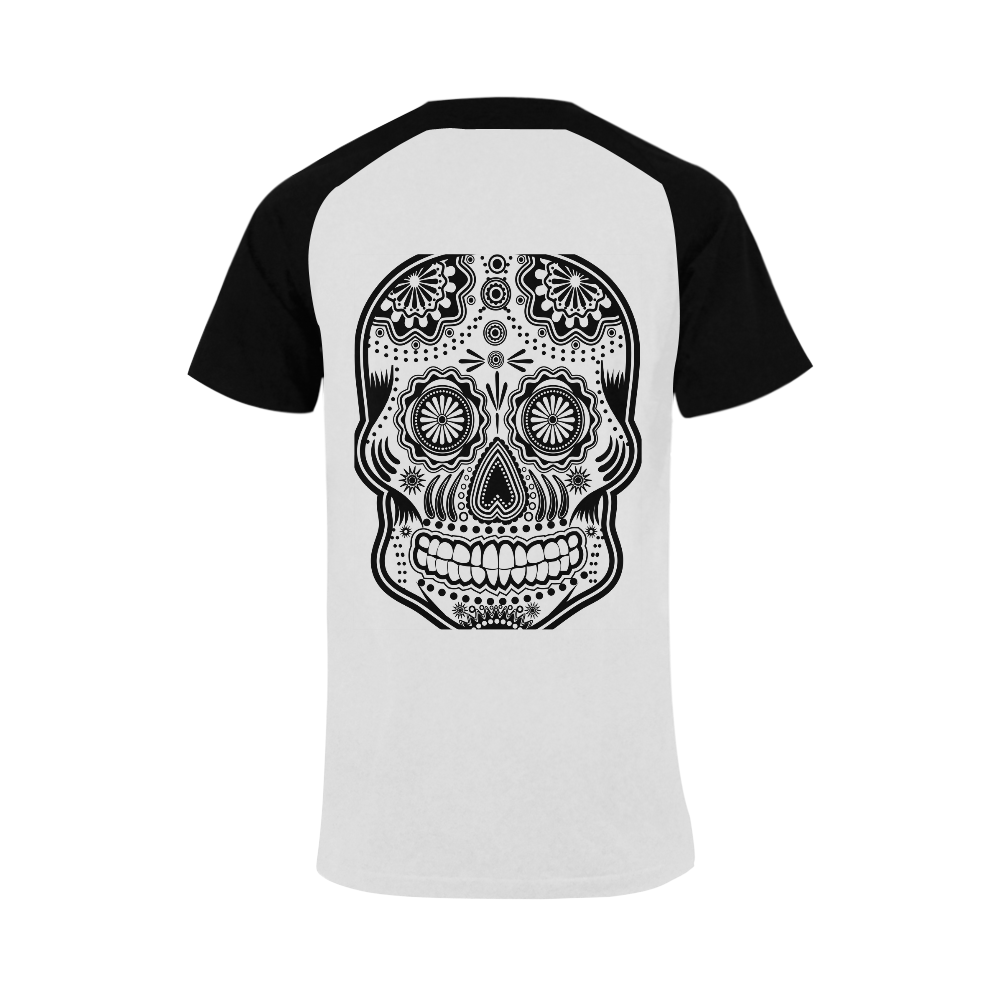 sugar skull Men's Raglan T-shirt (USA Size) (Model T11)
