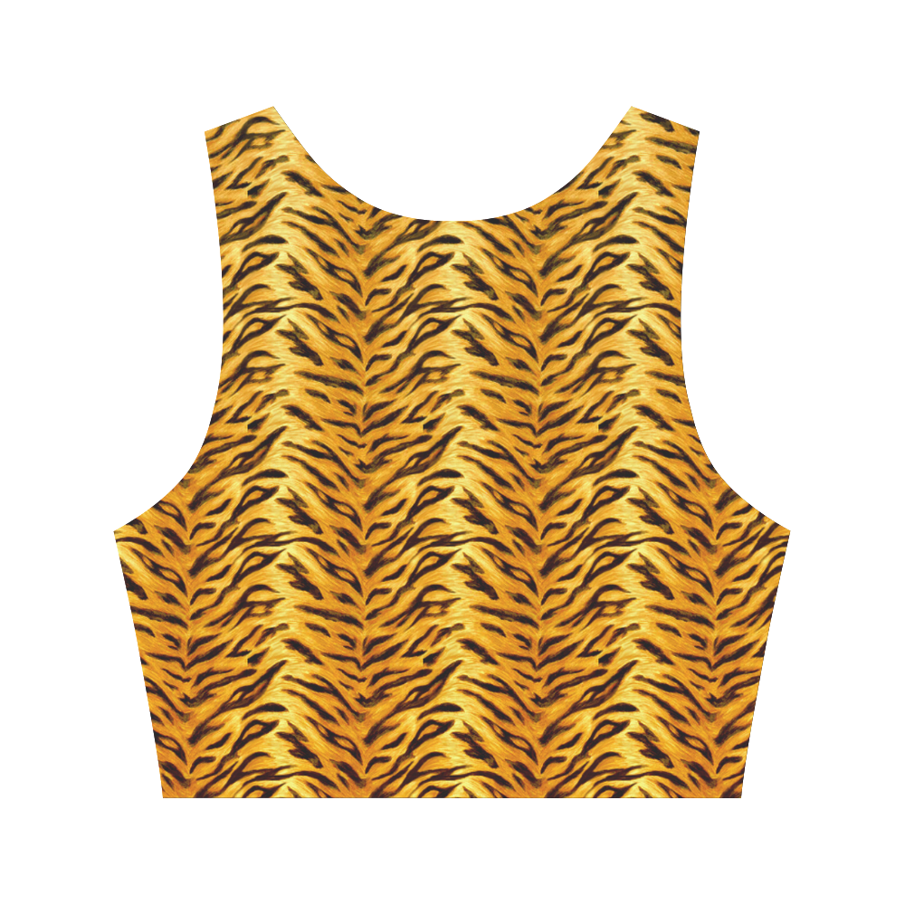 Tiger Women's Crop Top (Model T42)