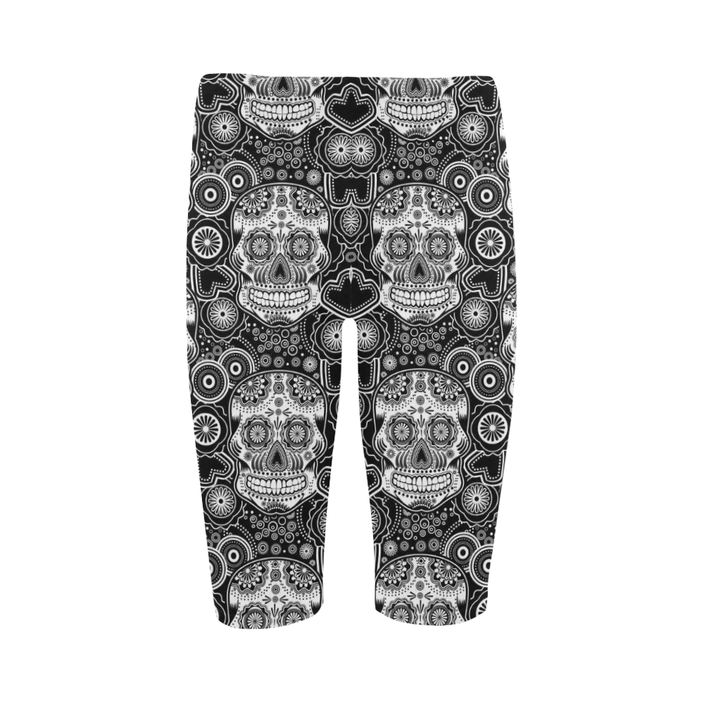 sugar skull Hestia Cropped Leggings (Model L03)