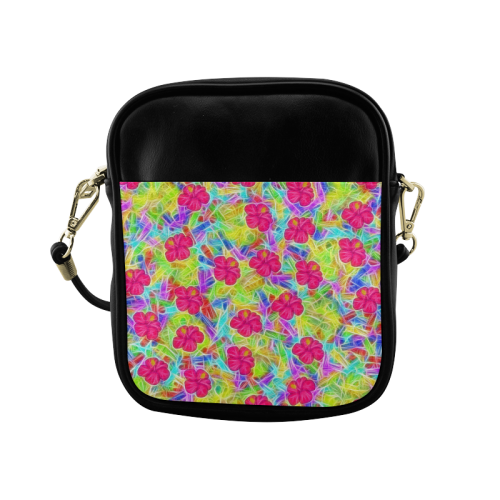 Pretty Pink Hawaiian Flowers Pattern Sling Bag (Model 1627)