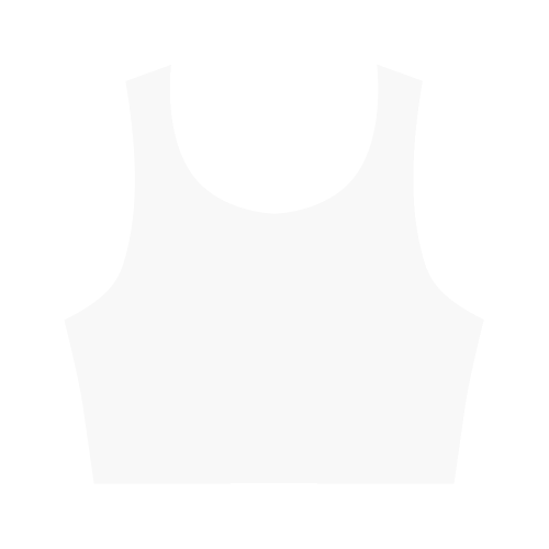 white and blue Women's Crop Top (Model T42)
