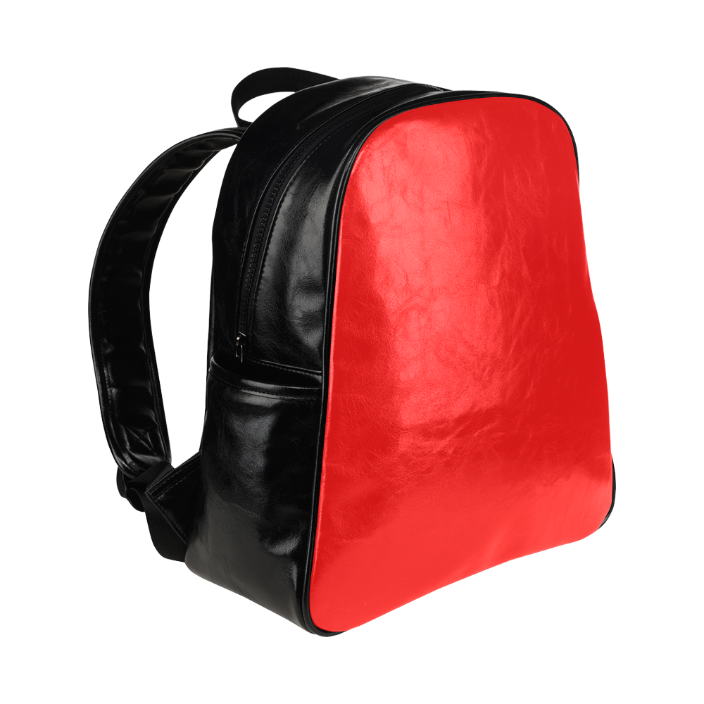 black and red 2 Multi-Pockets Backpack (Model 1636)