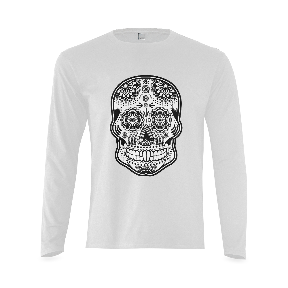 sugar skull Sunny Men's T-shirt (long-sleeve) (Model T08)