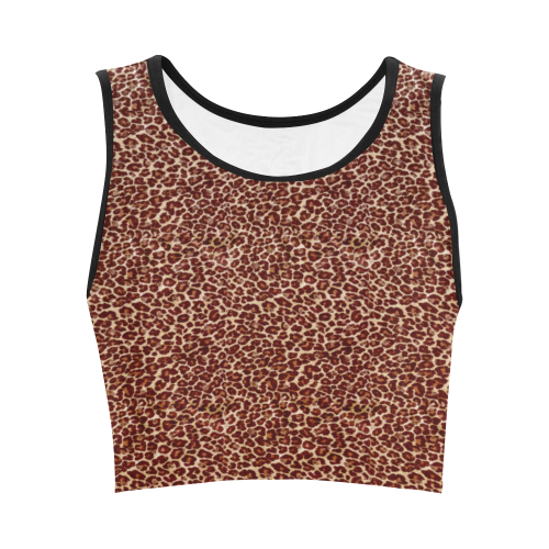 Leopard Women's Crop Top (Model T42)
