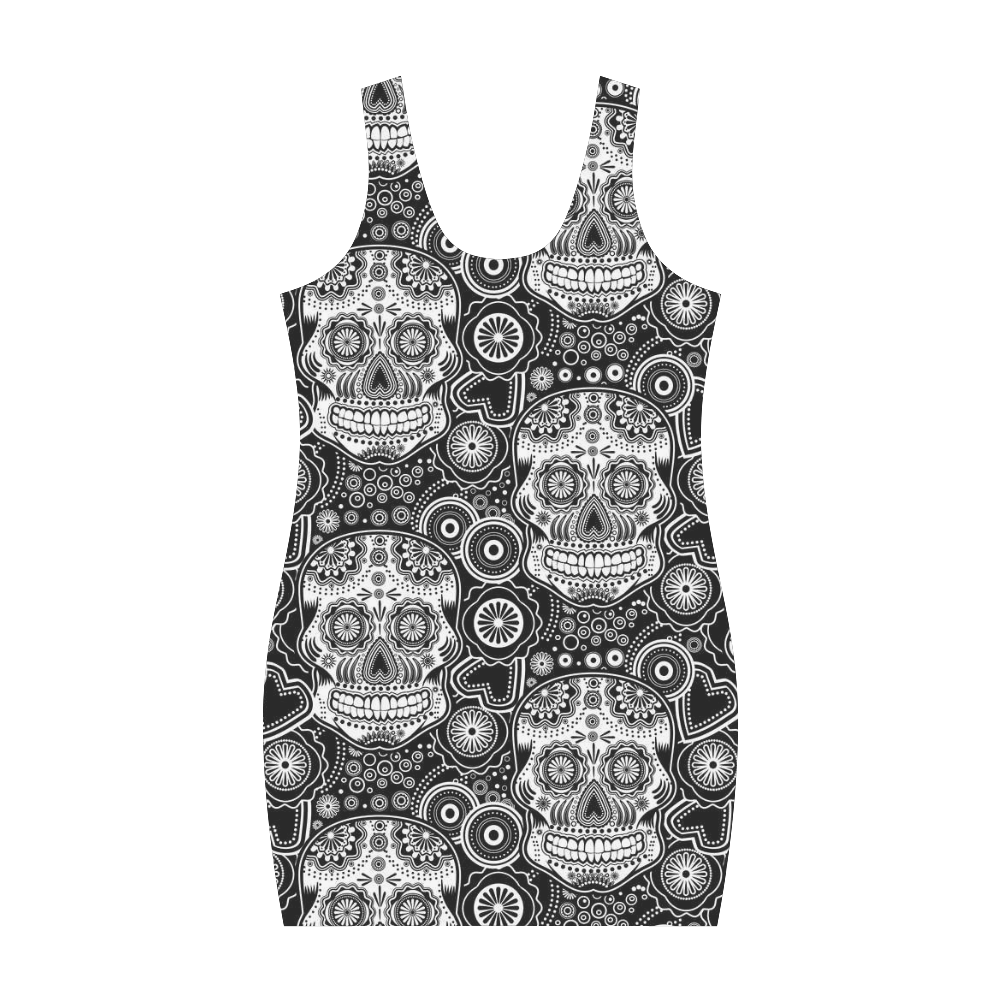 sugar skull Medea Vest Dress (Model D06)