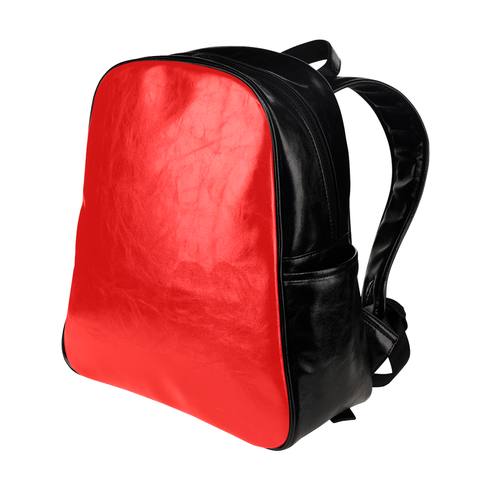 black and red 2 Multi-Pockets Backpack (Model 1636)