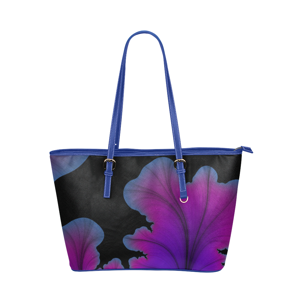 Like a Flower Leather Tote Bag/Large (Model 1651)