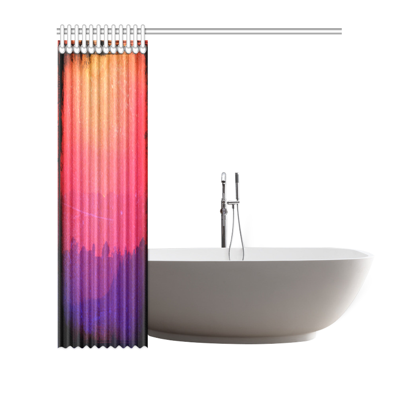 Worn out Sunset Shower Curtain 72"x72"