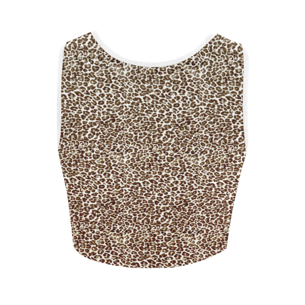 Snow Leopard Women's Crop Top (Model T42)