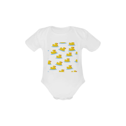 Rubber Duckie Toss Baby Powder Organic Short Sleeve One Piece (Model T28)