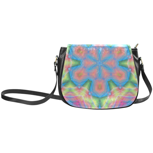 colorful mandala Classic Saddle Bag/Small (Model 1648)