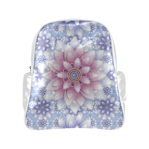 ornaments pink+blue Multi-Pockets Backpack (Model 1636)