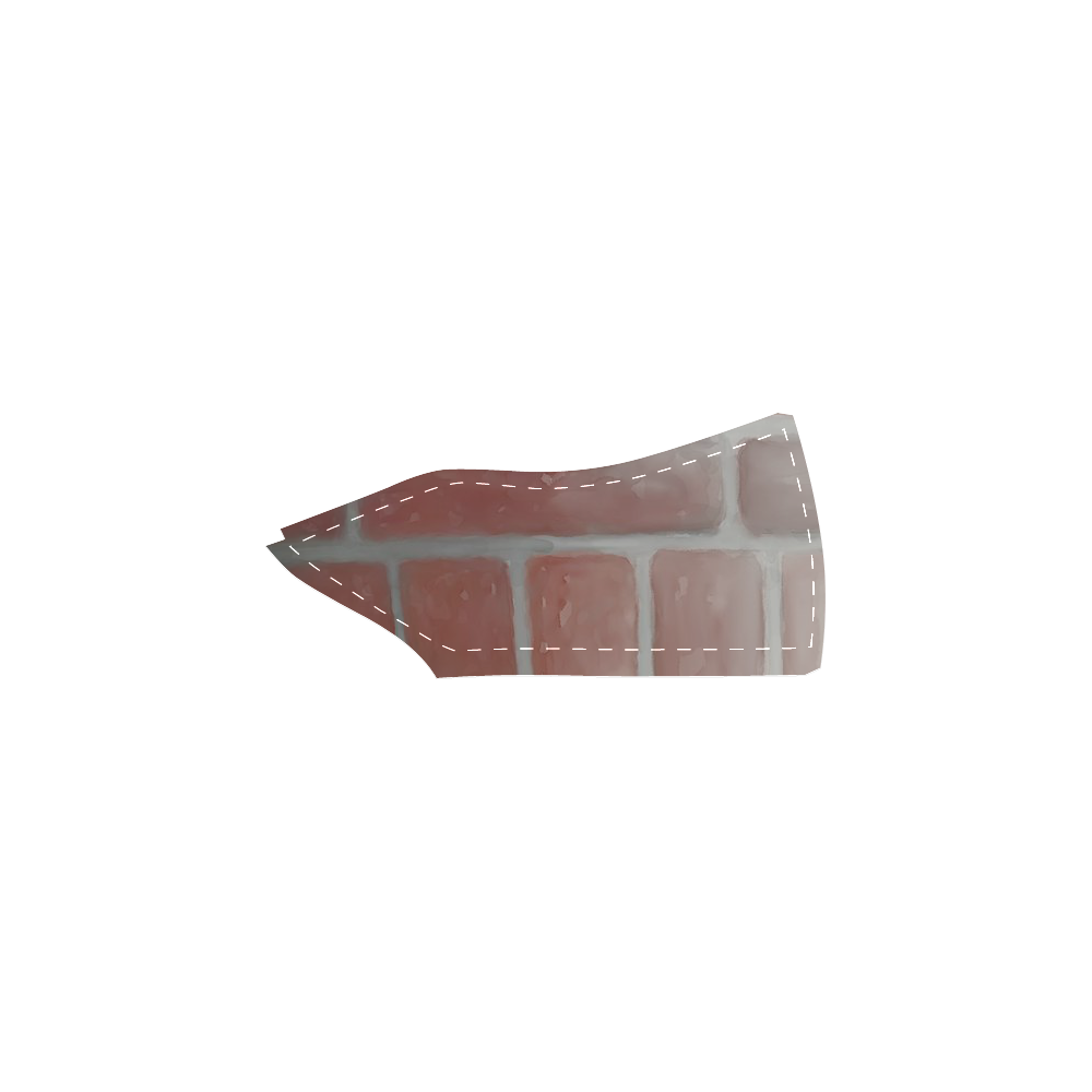 Red Brick Men's Slip-on Canvas Shoes (Model 019)
