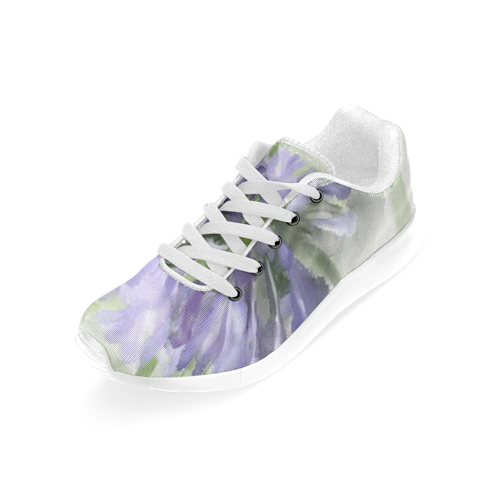 Purple Flowers Men’s Running Shoes (Model 020)