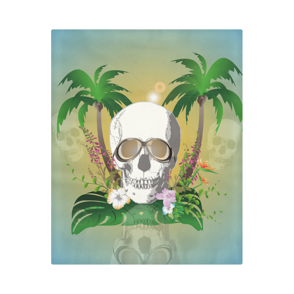 Funny skull Duvet Cover 86"x70" ( All-over-print)