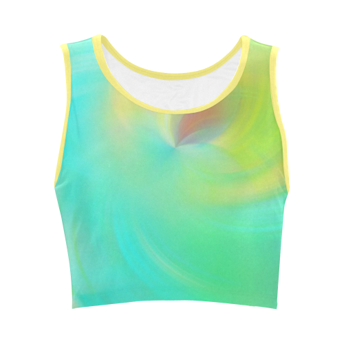 touch of the sea Women's Crop Top (Model T42)