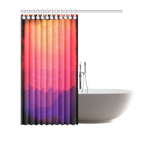 Worn out Sunset Shower Curtain 72"x72"