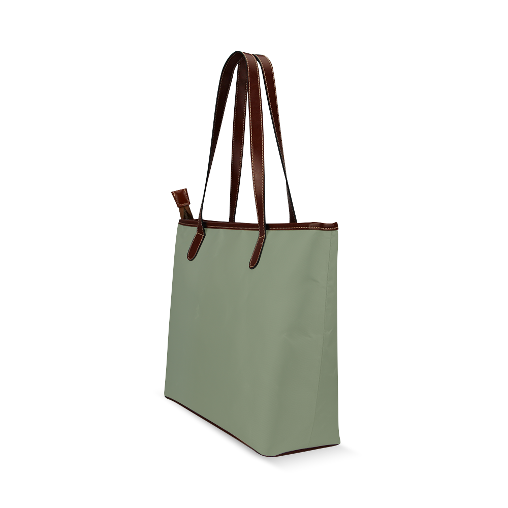 pale green Shoulder Tote Bag (Model 1646)