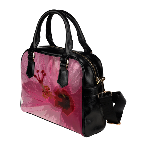 Wild Pink Hibiscus Shoulder Handbag (Model 1634)