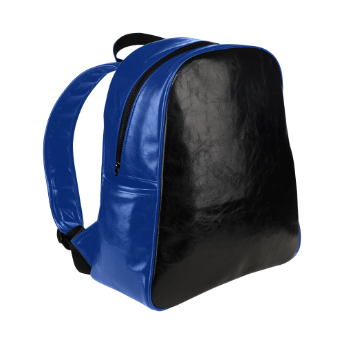 blue and black Multi-Pockets Backpack (Model 1636)