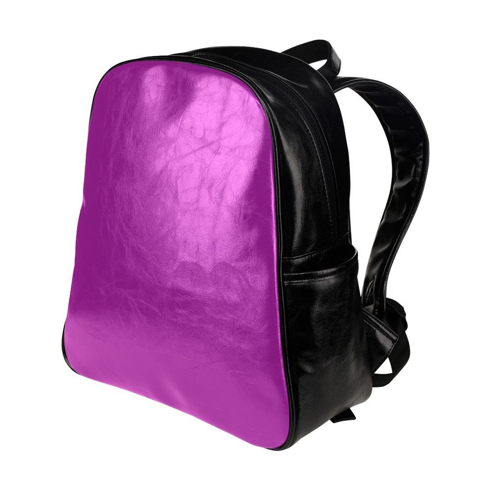 black and purple Multi-Pockets Backpack (Model 1636)