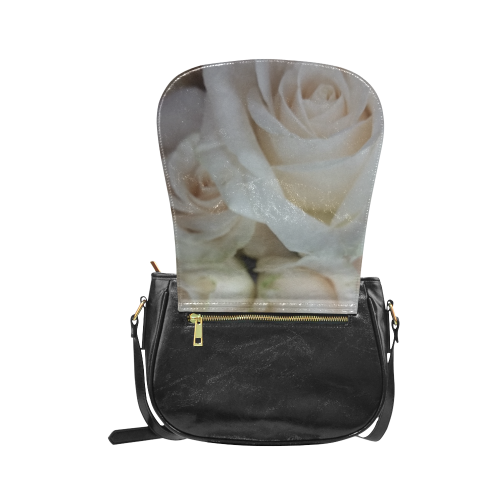Pale Roses Classic Saddle Bag/Small (Model 1648)