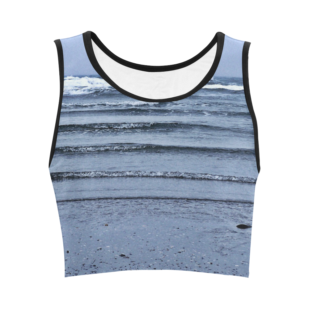 Stairway to the Sea Women's Crop Top (Model T42)