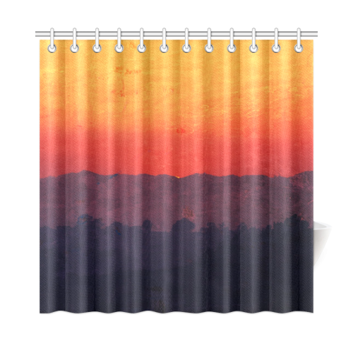 Five Shades of Sunset Shower Curtain 72"x72"