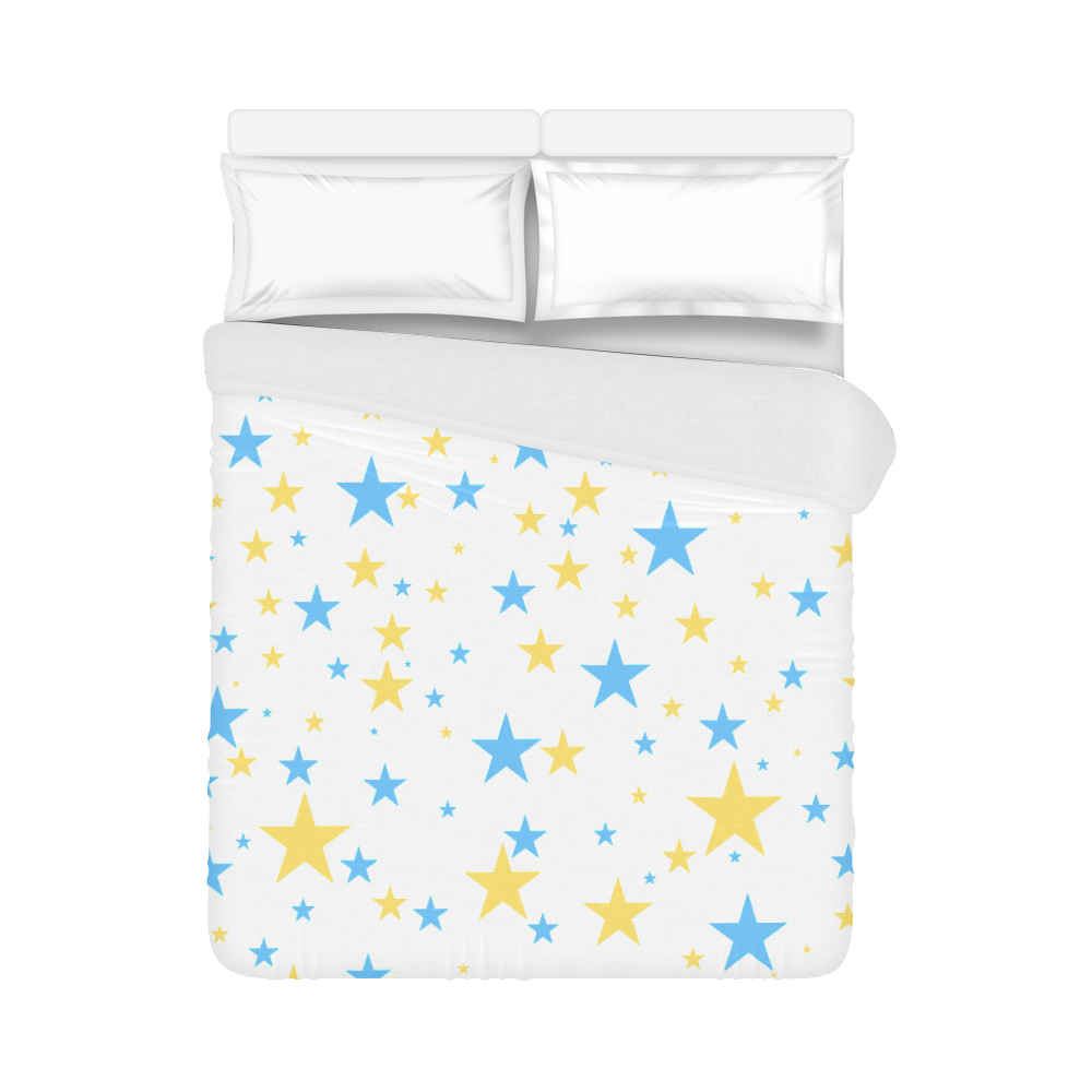 blue and yellow stars Duvet Cover 86"x70" ( All-over-print)