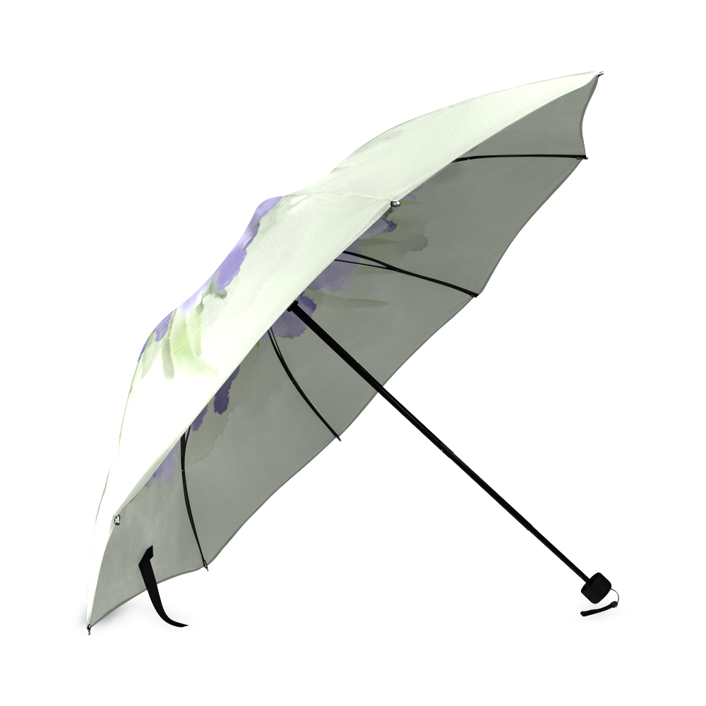 Purple Flowers Foldable Umbrella (Model U01)