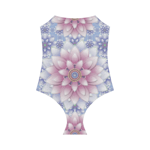 ornaments pink+blue Strap Swimsuit ( Model S05)