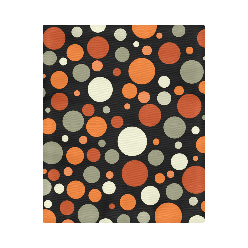 orange and neutrals polka dots Duvet Cover 86"x70" ( All-over-print)