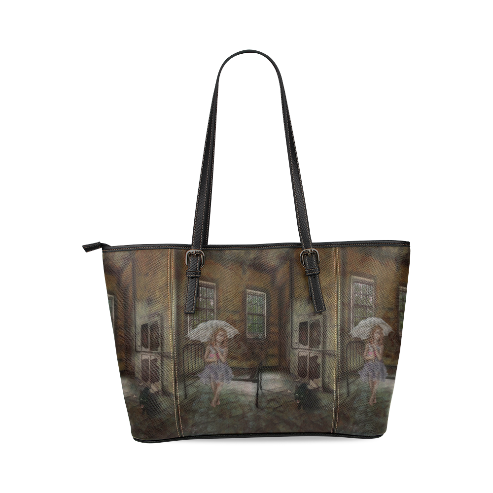 Room 13 - The Girl Leather Tote Bag/Large (Model 1640)
