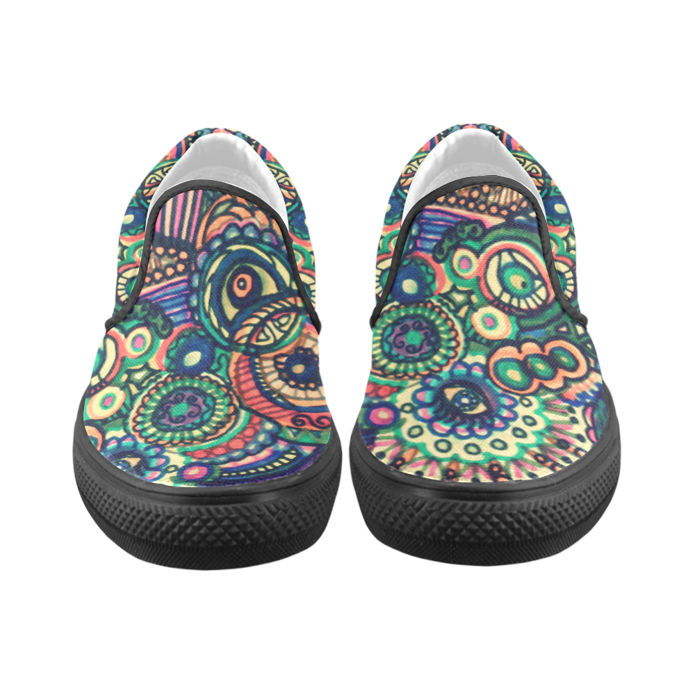 Aquarius Zen Women's Unusual Slip-on Canvas Shoes (Model 019) | ID: D261662