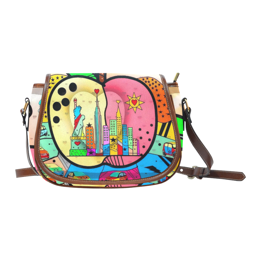 Big APPLE by Nico Bielow Saddle Bag/Large (Model 1649)