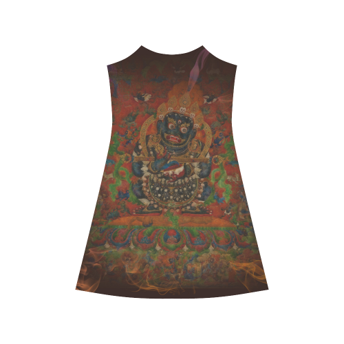 Tibetan Buddhism Mahakala Alcestis Slip Dress (Model D05)
