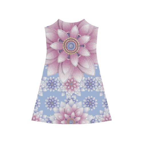 ornaments pink+blue Alcestis Slip Dress (Model D05)