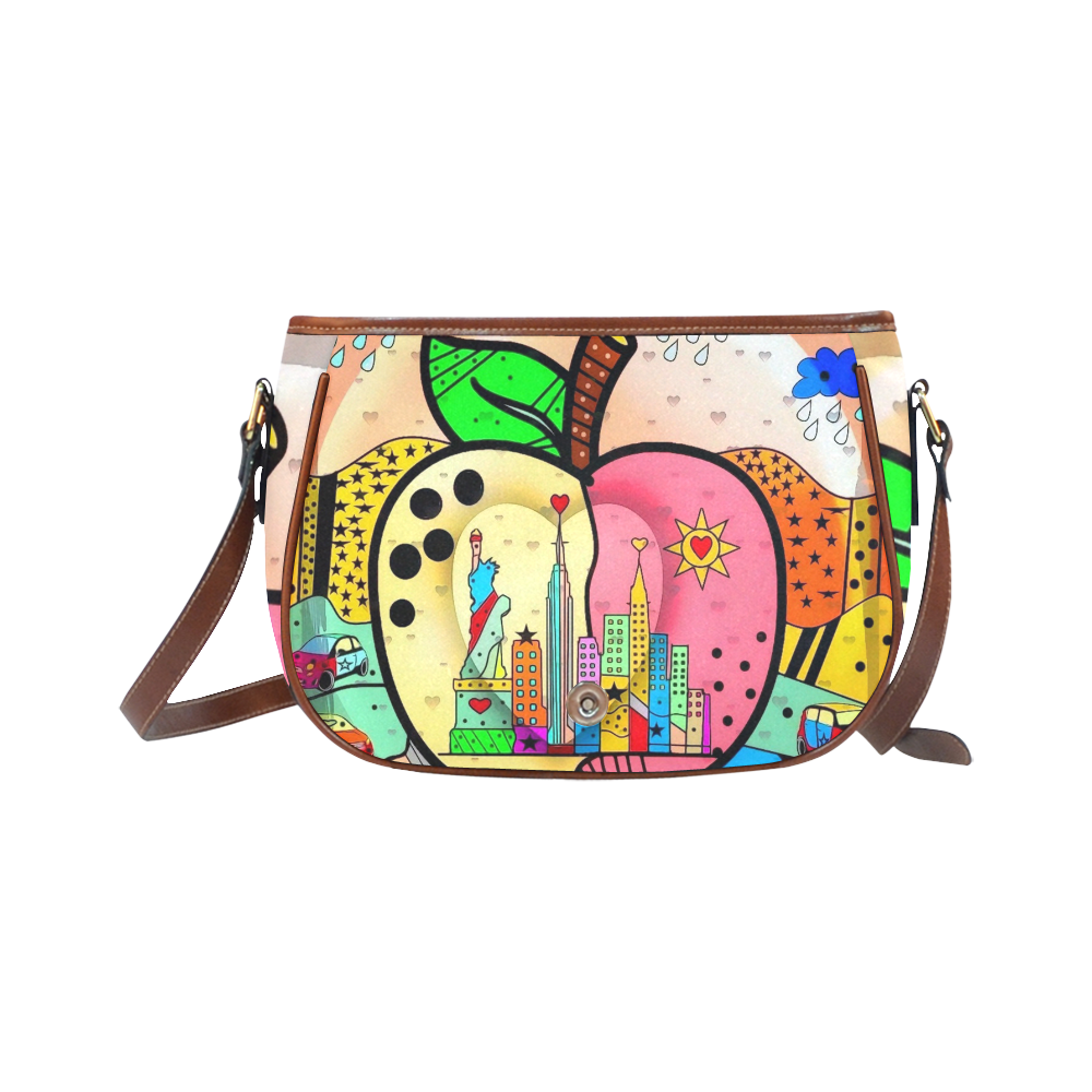 Big APPLE by Nico Bielow Saddle Bag/Large (Model 1649)