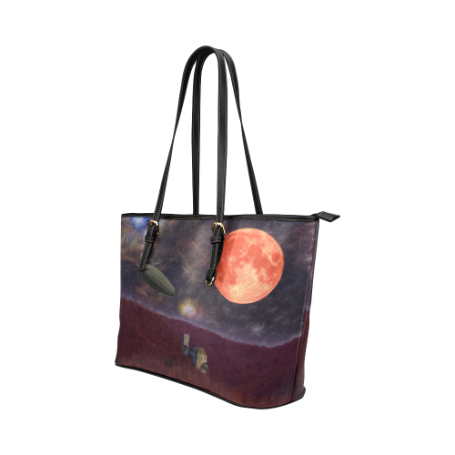 Night Flyer Leather Tote Bag/Small (Model 1651)