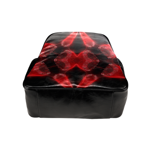 Red Crystal Multi-Pockets Backpack (Model 1636)